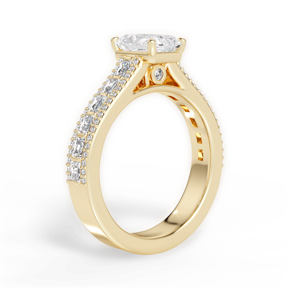 Lynn Radiant Cut Lab Grown Diamond 18Kt Yellow Gold Engagement Ring - View 4