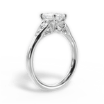 Cecilia Emerald Cut Lab Grown Diamond Platinum Engagement Ring - View 3