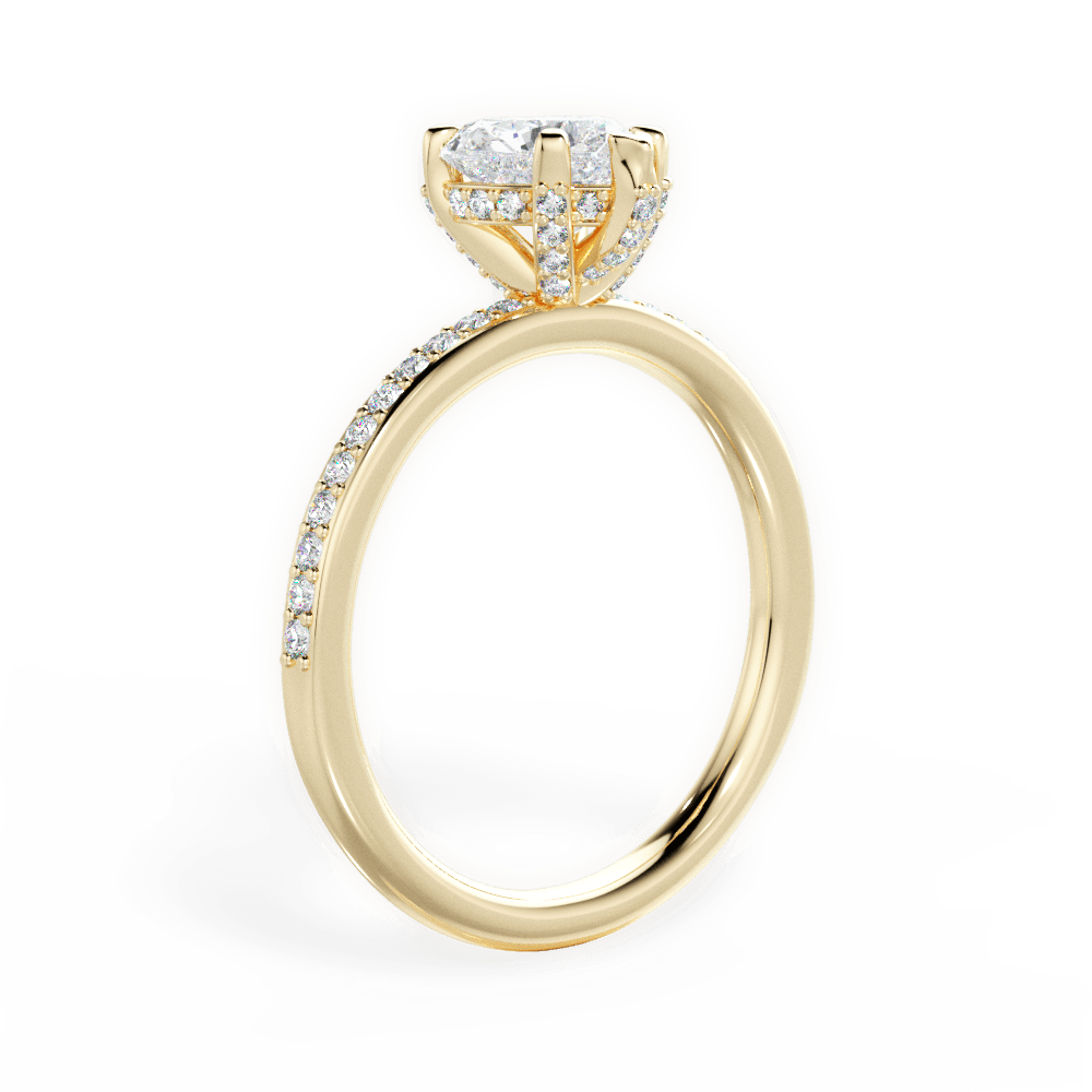 Janice Heart Cut Lab Grown Diamond 18Kt Yellow Gold Engagement Ring - View 2