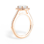 Jeanne Cushion Cut Lab Grown Diamond 18Kt Rose Gold Engagement Ring - View 4