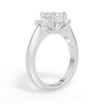 Dorothy Marquise Cut Lab Grown Diamond 18Kt White Gold Engagement Ring - View 3