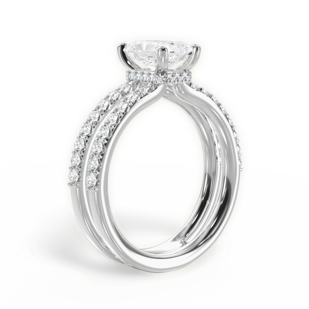 Christie Radiant Cut Lab Grown Diamond 14Kt White Gold Engagement Ring - View 2