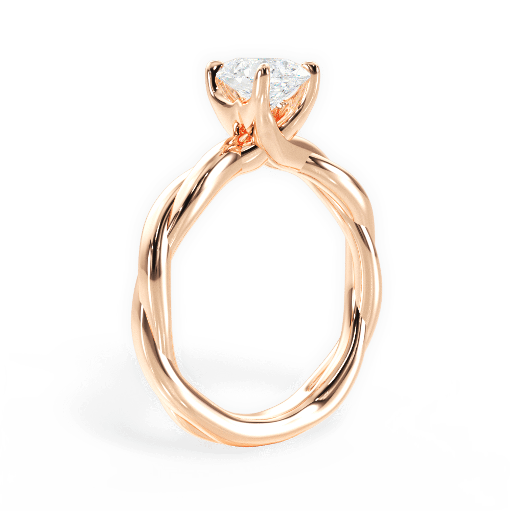Bianca Pear Cut Lab Grown Diamond 18Kt Rose Gold Engagement Ring - View 3