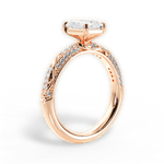 Gloria Radiant Cut Lab Grown Diamond 18Kt Rose Gold Engagement Ring - View 2