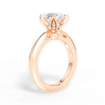 Elaine Oval Cut Lab Grown Diamond 18Kt Rose Gold Engagement Ring - View 2