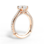 Lindsay Asscher Cut Lab Grown Diamond 18Kt Rose Gold Engagement Ring - View 4
