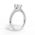 Dana Pear Cut Lab Grown Diamond Platinum Engagement Ring - View 4