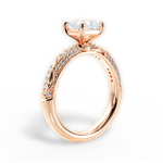 Gloria Princess Cut Lab Grown Diamond 18Kt Rose Gold Engagement Ring - View 4