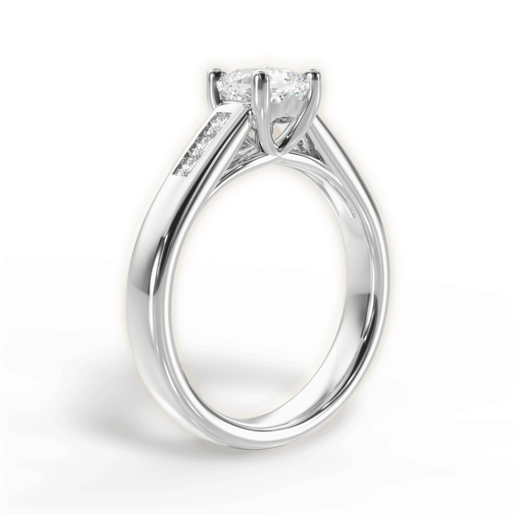 Brittany Cushion Cut Lab Grown Diamond 18Kt White Gold Engagement Ring - View 4