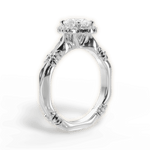 Erica Oval Cut Lab Grown Diamond 18Kt White Gold Engagement Ring - View 3