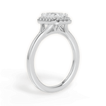 Geneva Radiant Cut Lab Grown Diamond 18Kt White Gold Engagement Ring - View 2
