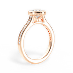 Deanna Round Cut Lab Grown Diamond 18Kt Rose Gold Engagement Ring - View 4