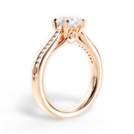 Elena Oval Cut Lab Grown Diamond 18Kt Rose Gold Engagement Ring - View 4