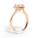 Fiona Heart Cut Lab Grown Diamond 18Kt Rose Gold Engagement Ring - View 4
