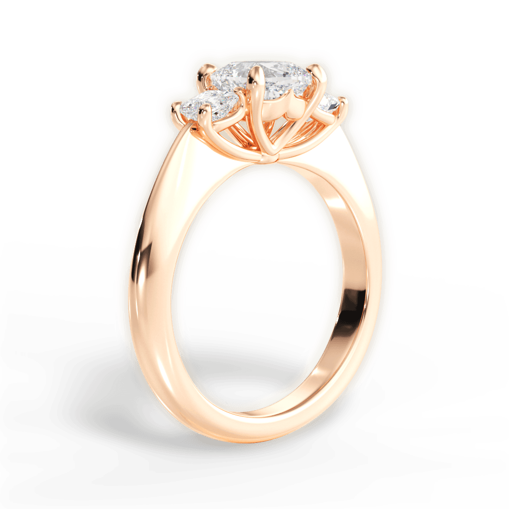Dorothy Cushion Cut Lab Grown Diamond 18Kt Rose Gold Engagement Ring - View 2