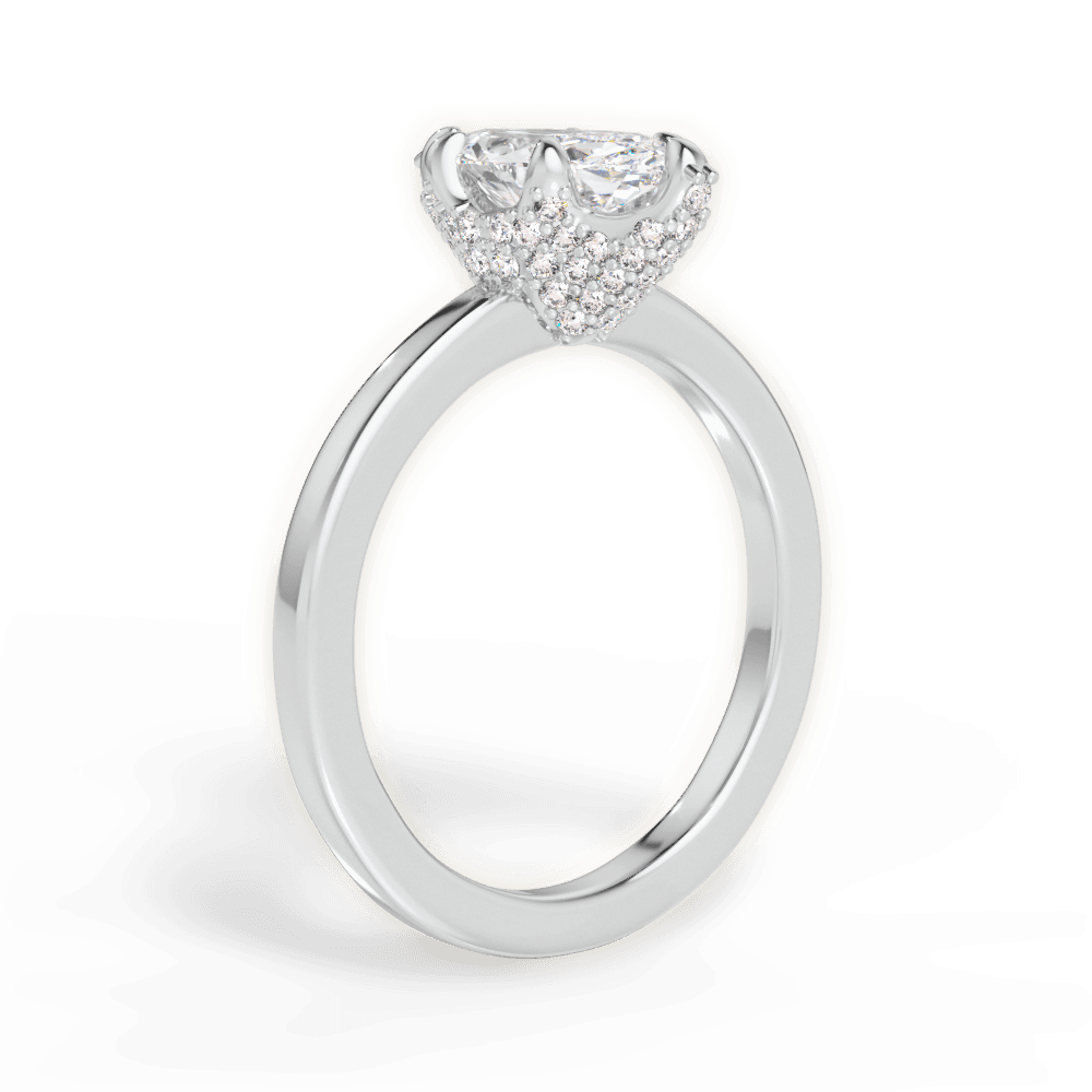 Gemma Marquise Cut Lab Grown Diamond Platinum Engagement Ring - View 3