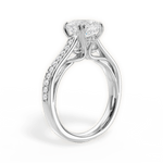 Deborah Cushion Cut Lab Grown Diamond 18Kt White Gold Engagement Ring - View 2