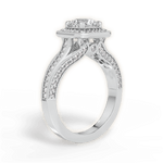 Lillian Round Cut Lab Grown Diamond 14Kt White Gold Engagement Ring - View 3