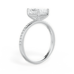Janice Radiant Cut Lab Grown Diamond 18Kt White Gold Engagement Ring - View 4