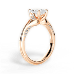 Isabel Radiant Cut Lab Grown Diamond 18Kt Rose Gold Engagement Ring - View 2