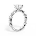 Edith Marquise Cut Lab Grown Diamond Platinum Engagement Ring - View 4