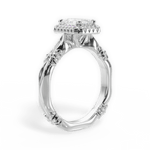 Erica Emerald Cut Lab Grown Diamond Platinum Engagement Ring - View 2