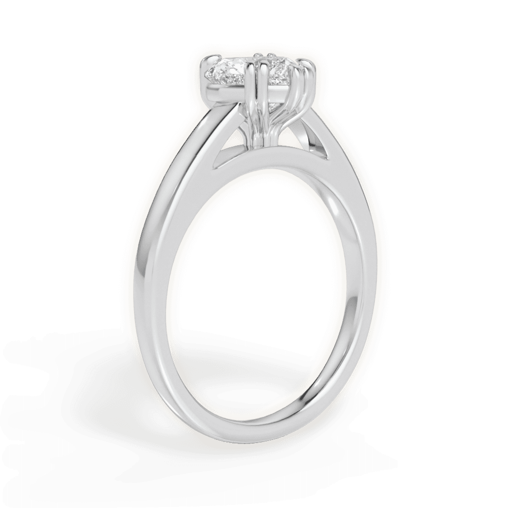 Anna Heart Cut Lab Grown Diamond 18Kt White Gold Engagement Ring - View 2