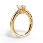 Donna Heart Cut Lab Grown Diamond 18Kt Yellow Gold Engagement Ring - View 3