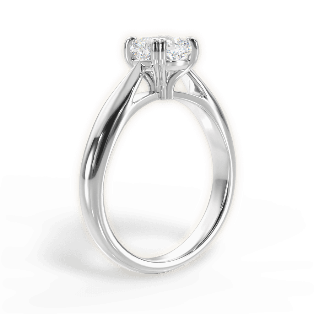 Camila Cushion Cut Lab Grown Diamond 14Kt White Gold Engagement Ring - View 2