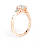 Celeste Oval Cut Lab Grown Diamond 18Kt Rose Gold Engagement Ring - View 3