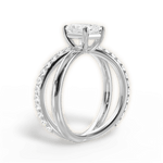 Jennifer Radiant Cut Lab Grown Diamond 18Kt White Gold Engagement Ring - View 2
