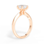 Beth Cushion Cut Lab Grown Diamond 18Kt Rose Gold Engagement Ring - View 2