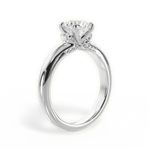 Florence Round Cut Lab Grown Diamond Platinum Engagement Ring - View 4