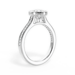 Deanna Round Cut Lab Grown Diamond 18Kt White Gold Engagement Ring - View 3