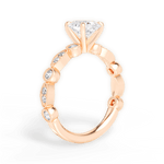 Edith Oval Cut Lab Grown Diamond 18Kt Rose Gold Engagement Ring - View 4