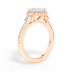 Kara Radiant Cut Lab Grown Diamond 18Kt Rose Gold Engagement Ring - View 2