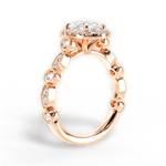Irene Oval Cut Lab Grown Diamond 18Kt Rose Gold Engagement Ring - View 4