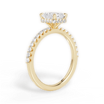 Isabella Radiant Cut Lab Grown Diamond 18Kt Yellow Gold Engagement Ring - View 2