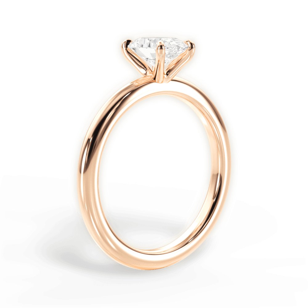 Allison Oval Cut Lab Grown Diamond 18Kt Rose Gold Engagement Ring - View 2