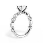 Edith Round Cut Lab Grown Diamond 14Kt White Gold Engagement Ring - View 2