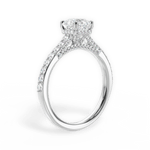 Laura Asscher Cut Lab Grown Diamond 18Kt White Gold Engagement Ring - View 2