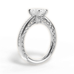 Donna Radiant Cut Lab Grown Diamond Platinum Engagement Ring - View 2
