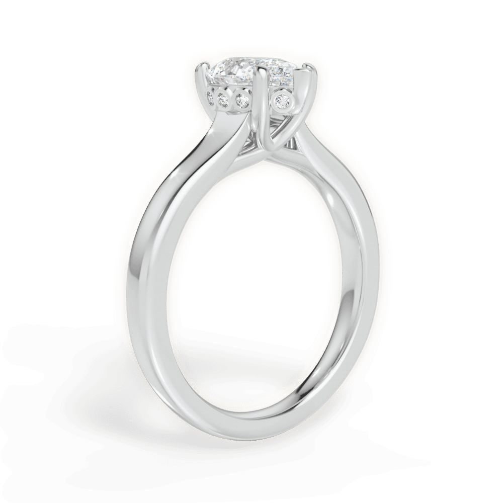 Carol Pear Cut Lab Grown Diamond Platinum Engagement Ring - View 4