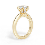 Elaine Round Cut Lab Grown Diamond 18Kt Yellow Gold Engagement Ring - View 2