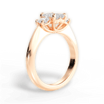 Dorothy Emerald Cut Lab Grown Diamond 18Kt Rose Gold Engagement Ring - View 4