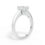 Amanda Emerald Cut Lab Grown Diamond 18Kt White Gold Engagement Ring - View 4