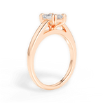 Courtney Emerald Cut Lab Grown Diamond 18Kt Rose Gold Engagement Ring - View 4