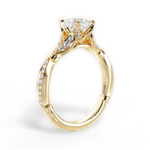 Geraldine Cushion Cut Lab Grown Diamond 18Kt Yellow Gold Engagement Ring - View 2