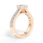 Lynn Princess Cut Lab Grown Diamond 18Kt Rose Gold Engagement Ring - View 2