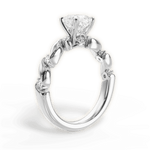 Emma Cushion Cut Lab Grown Diamond Platinum Engagement Ring - View 2